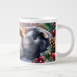 Caneca De Café Grande Guiné Pigs Winter Wonderland