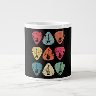 Caneca De Café Grande Guitar Pick Retro Vintage para Guitaristas