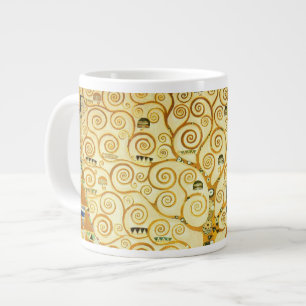 Caneca De Café Grande Gustav Klimt A Árvore Da Vida Vintage Art Nouveau