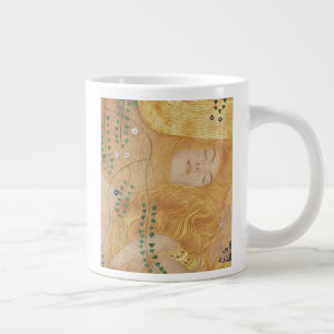 Caneca De Café Grande Gustav Klimt Detalhe das serpentes de água I