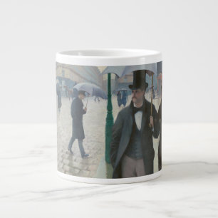 Caneca De Café Grande Gustave Caillebotte - Rua de Paris; Dia Chuvoso