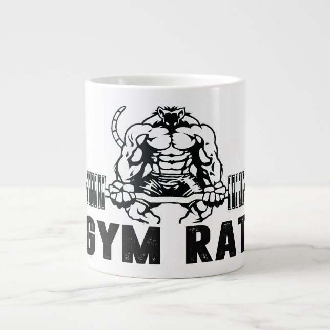 Caneca De Café Grande Gym Rat (Frente)