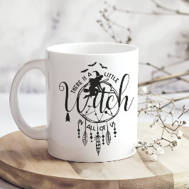 Caneca De Café Grande Há uma Bruxinha em Todos nós - Witchy Boho