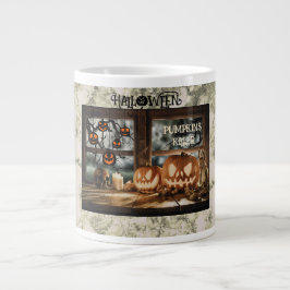 Caneca De Café Grande Halloween, Abatedouro de Abóboras, Assustador