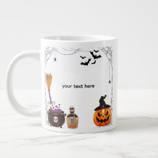 Caneca De Café Grande halloween editável