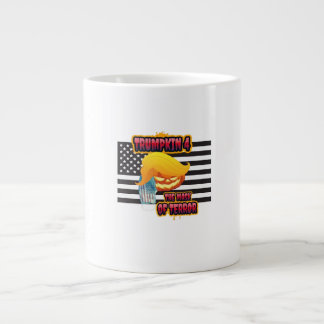 Caneca De Café Grande Halloween Engraçado Trumpkin Clássico