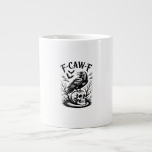 Caneca De Café Grande Halloween F-Caw-F Pássaro Corvo Mulheres Homens Ca