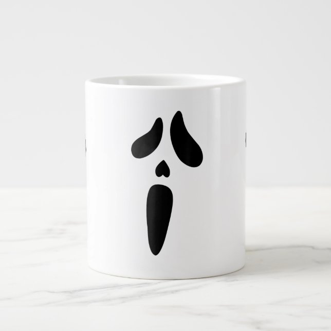 Caneca De Café Grande Halloween Ghost Scary Face Holiday (Frente)