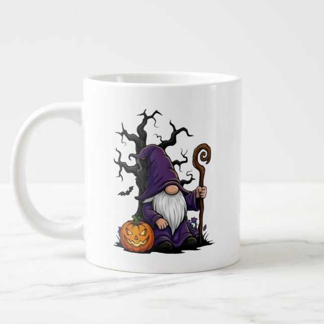 Caneca De Café Grande Halloween Gnome Jumbo Specialty Mug (Esquerda)