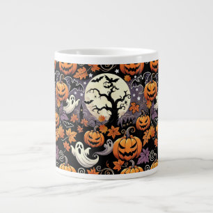 Caneca De Café Grande Halloween/outono/outono