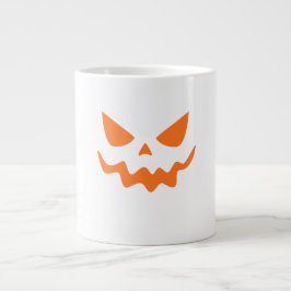 Caneca De Café Grande Halloween Pumpkin Face Mug – Cute & Festive Orange