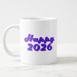 Caneca De Café Grande Happy 2026
