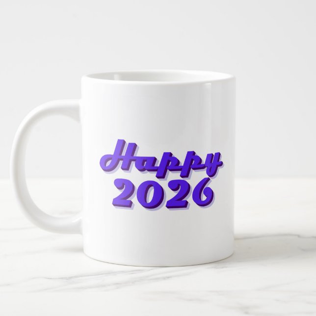 Caneca De Café Grande Happy 2026 (Esquerda)