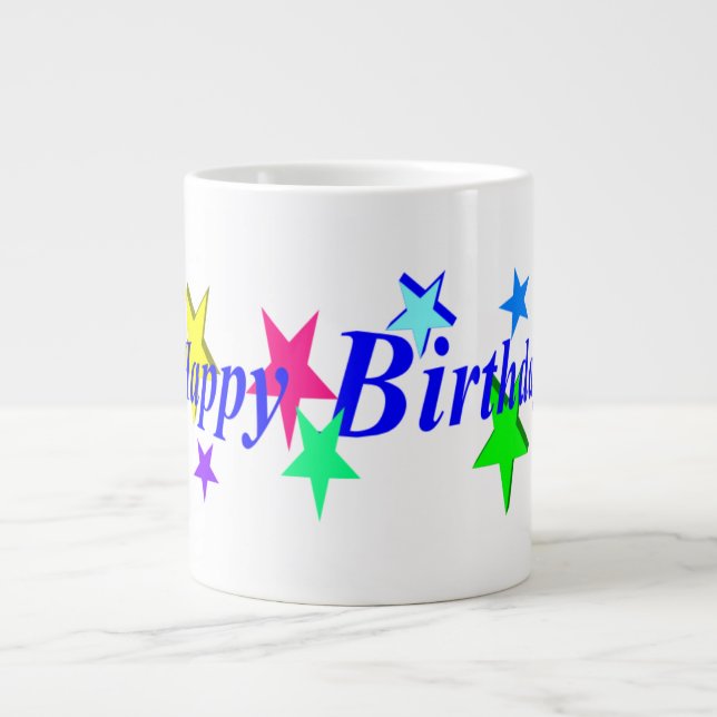 Caneca De Café Grande Happy birthday Jumbo Mug (Frente)