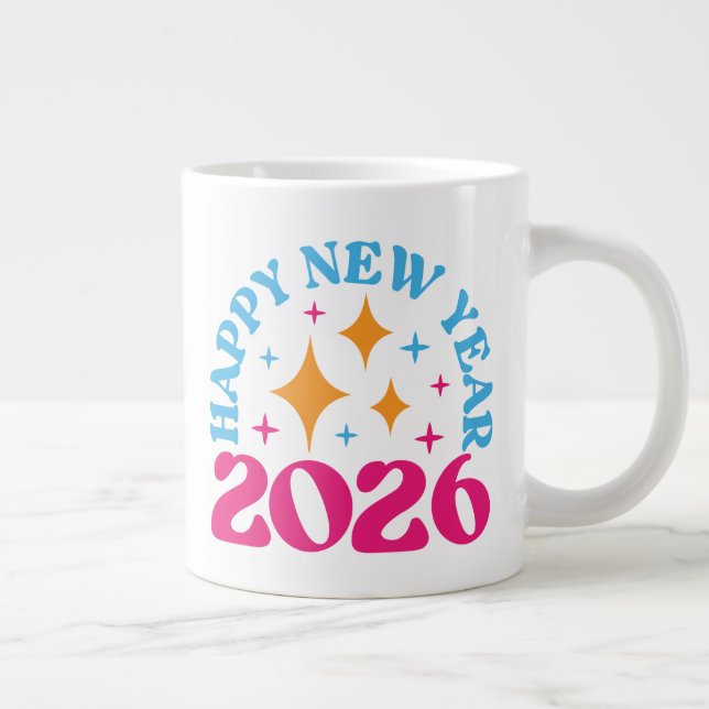 Caneca De Café Grande Happy New Year 2026-73950 (Direita)