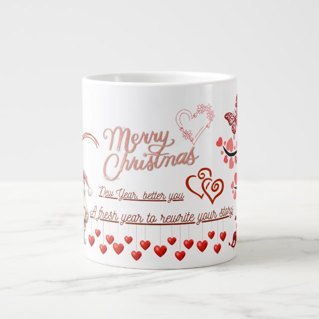 Caneca De Café Grande Happy New Year Mug – Premium Celebration Design (Frente)