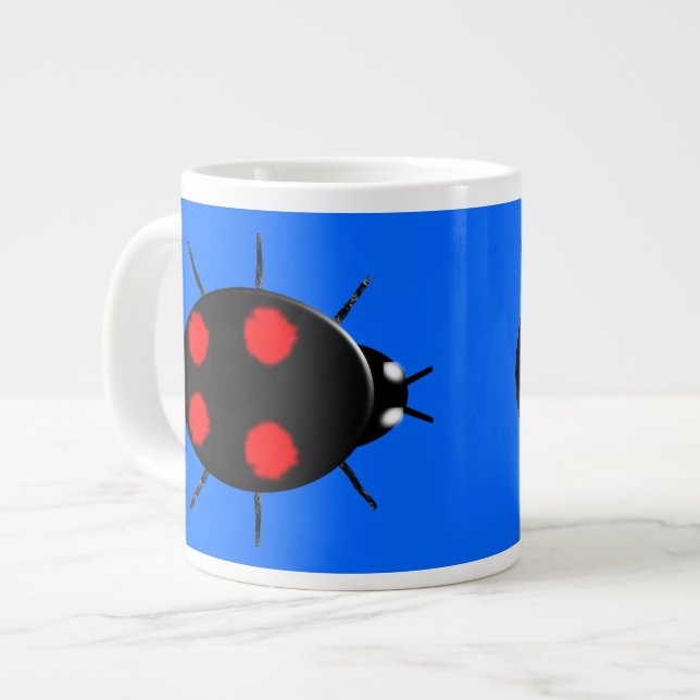 Caneca De Café Grande Harlequin Ladybird Mug (Frente Esquerda)