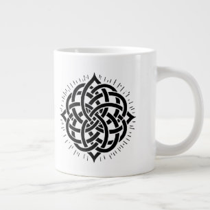 Caneca De Café Grande Harmonia Infinita: Arte de Símbolo Celta Mandala S