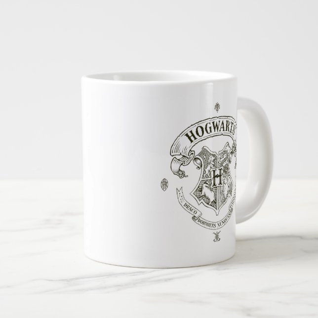 Caneca De Café Grande Harry Potter| Bandeiras Hogwarts (Frente Esquerda)
