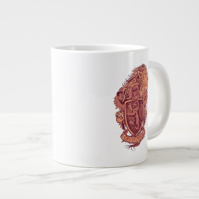 Caneca De Café Grande Harry Potter | Brasão do Leão da Gryffindor (Frente Esquerda)