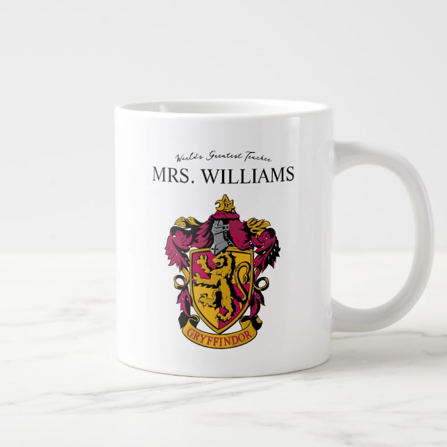 Caneca De Café Grande Harry Potter | Gryffindor Professor Personalizar (Direita)