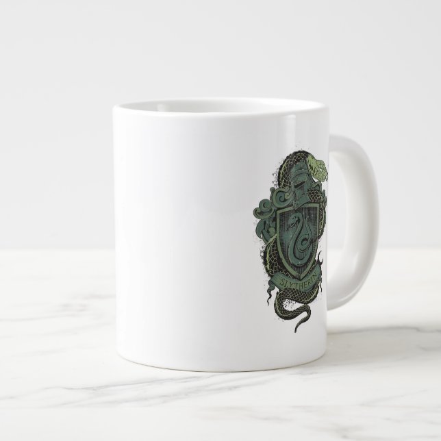 Caneca De Café Grande Harry Potter| Slytherin Crest (Frente Esquerda)