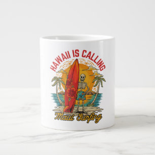 Caneca De Café Grande Havaí Está Chamando Vibes de Surf da Ilha Maui