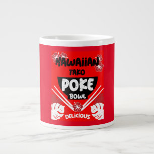 Caneca De Café Grande Hawaiian Poke Bowl Tako Poke