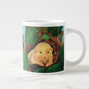 Caneca De Café Grande Hazel dormouse comendo avelã  