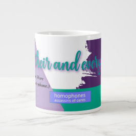 Caneca De Café Grande Hear, Their, and Everywear – Alfa Sity Homophones