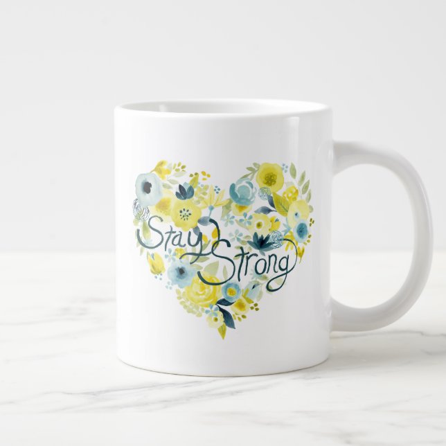 Caneca De Café Grande Heart Floral I (Direita)