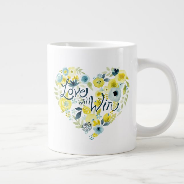 Caneca De Café Grande Heart Floral II (Direita)