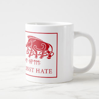 Caneca De Café Grande Heathens Contra o Logotipo de Barco Duplo do Ódio