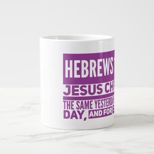 Caneca De Café Grande Hebraico, 13:8 Jumbo Mug (Frente)
