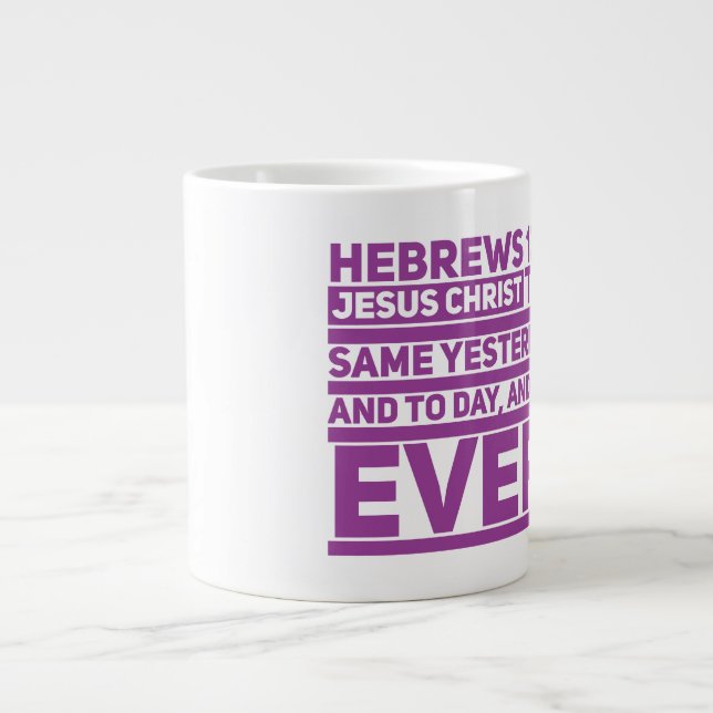 Caneca De Café Grande Hebraico, 13:8 Jumbo Mug (Frente)