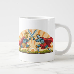 Caneca De Café Grande Hector e Aquiles