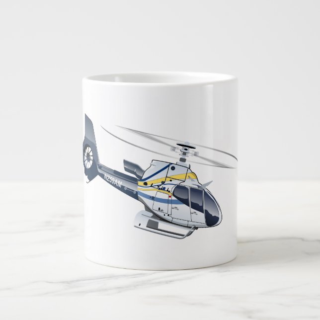 Caneca De Café Grande Helicóptero de desenho animado (Frente)