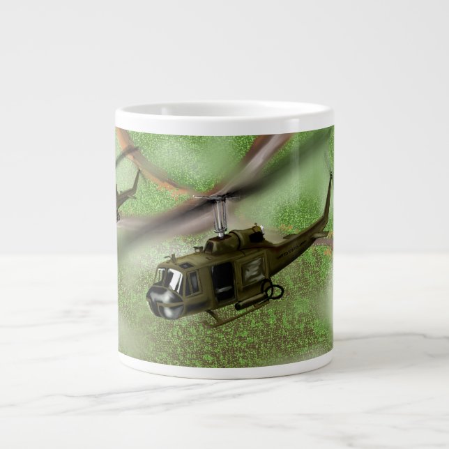 Caneca De Café Grande Helicóptero Huey (Frente)