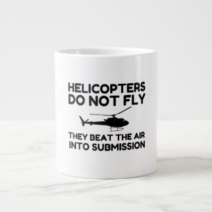 Caneca De Café Grande Helicóptero não voa, eles batem o ar na Submi