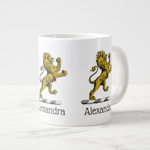 Caneca De Café Grande Heraldic Lion Standcrest Emblem C