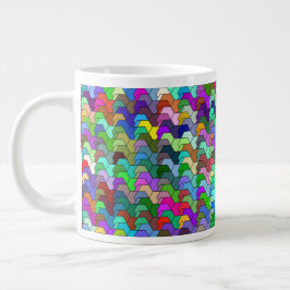 Caneca De Café Grande Hexágonos Escalonados 20oz Mug