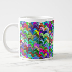 Caneca De Café Grande Hexágonos Escalonados 20oz Mug