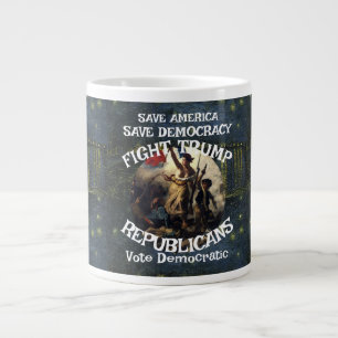Caneca De Café Grande HHS FBI Lei de Insurreição Lei Marcial Declarada W