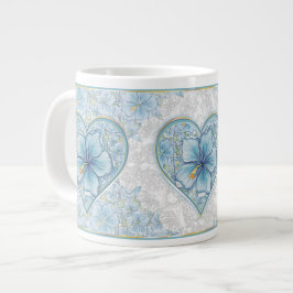 Caneca De Café Grande Hibiscus & lace TURQUOISE