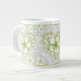 Caneca De Café Grande Hibiscus & lace WHITE