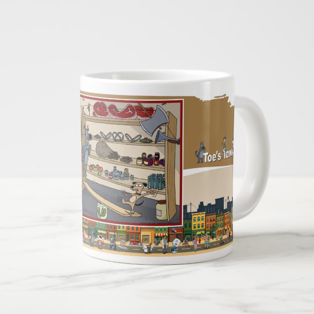 Caneca De Café Grande High Steaks | Amigos (Frente Esquerda)