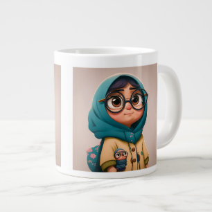 Caneca De Café Grande Hijab Girl Jumbo