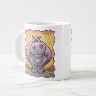 Caneca De Café Grande Hippo Head and Tails Jumbo