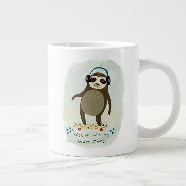 Caneca De Café Grande Hipster | Rollhar Com Minhas Pernas Lentas (Direita)