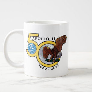 Caneca De Café Grande Hipsteres espaciais® Apollo 50 Jumbo Coffee Mug (